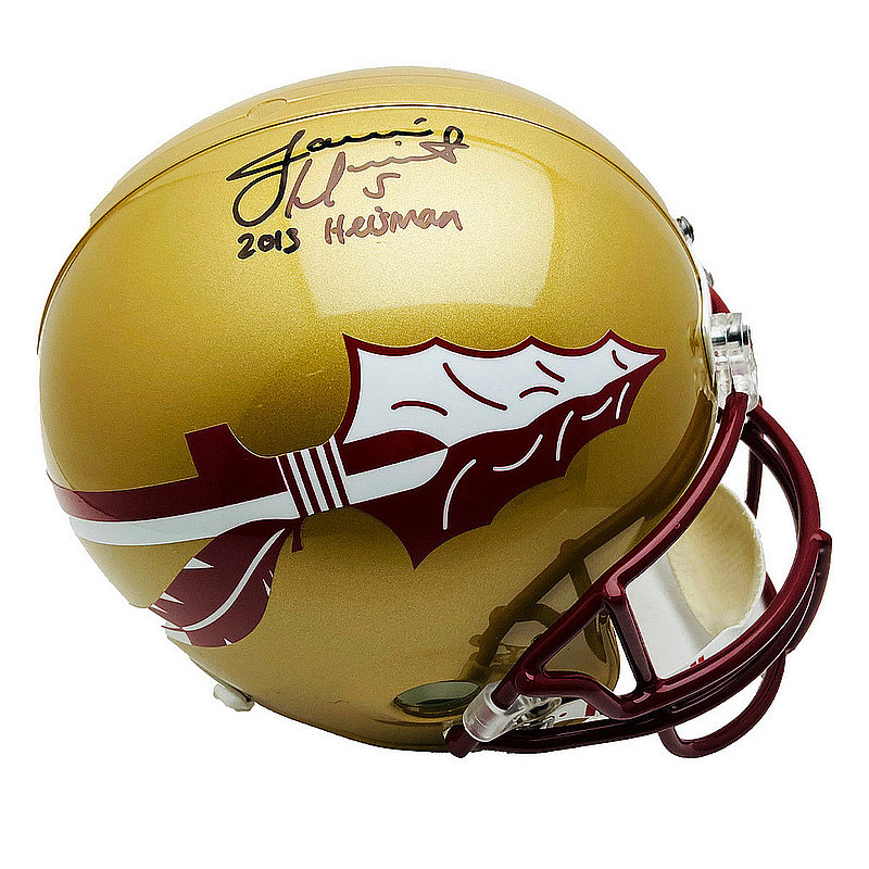 Jameis Winston FSU Autographed Signed Riddell F/S Gold Rep Helmet - 2013 Heisman - PSA 