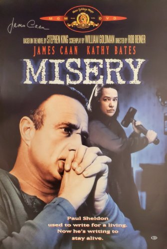 James Caan Autographed 27X39 Misery Movie Poster Beckett Beckett