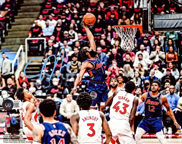 James Harden Autographed 8X10 Photo Philadelphia 76Ers Beckett Beckett Witness #214077