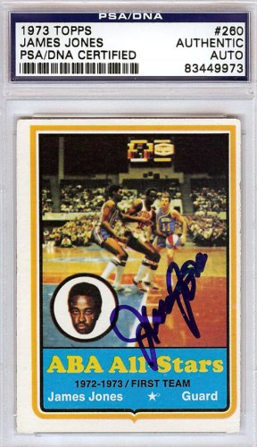 James Jones Autographed 1973 Topps Card #260 Utah Stars PSA/DNA