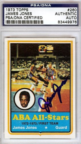 James Jones Autographed 1973 Topps Card #260 Utah Stars PSA/DNA