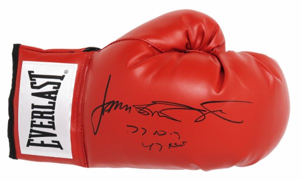 James Toney Autographed Signed Everlast Red Boxing Glove w/77-10-3, 47 KO's 
