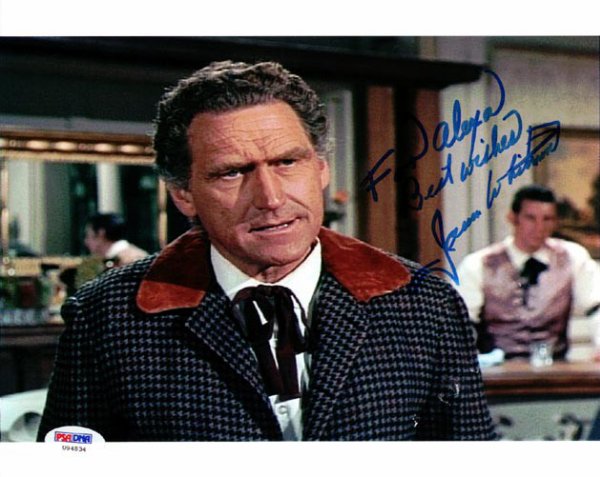 James Whitmore Autographed Signed 8X10 Photo Big Valley PSA/DNA 