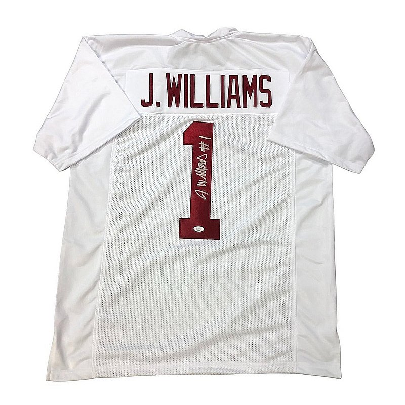 Jameson Williams Autographed Signed Alabama Crimson Tide Custom #1 White Jersey - JSA 
