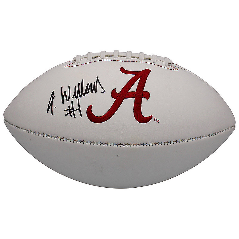 Jameson Williams Signed Signed Alabama Crimson Tide White Panel Football - JSA