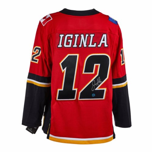 Jarome Iginla Autographed Signed Calgary Flames Black Logo Fanatics Breakaway Jersey