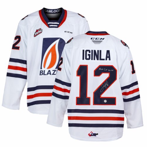 Jarome Iginla Kamloops Blazers Autographed Signed CHL Champs CCM Jersey