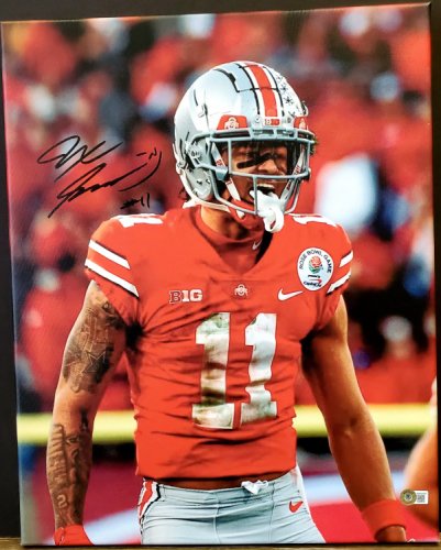 Jaxon Smith-Njigba Ohio State Buckeyes 16x20 Autographed Signed Canvas - Beckett Authentic 