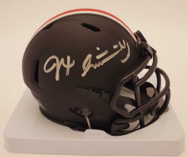 Jaxon Smith-Njigba Ohio State Buckeyes Autographed Signed Black Mini Helmet - Certified Authentic 