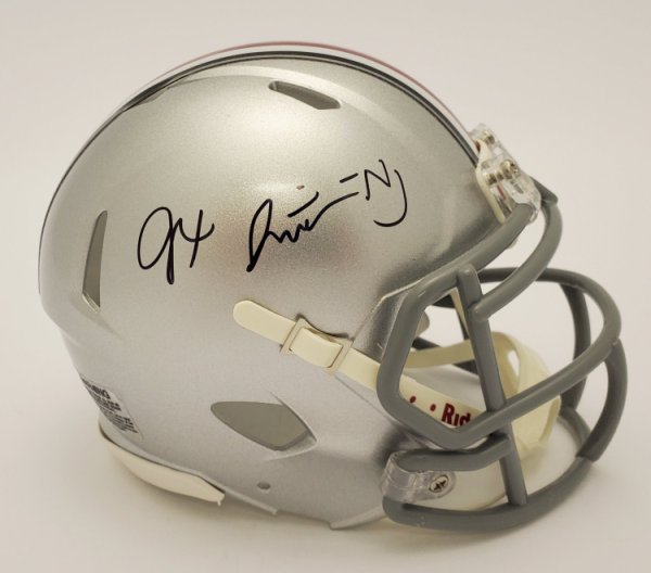 Jaxon Smith-Njigba Ohio State Buckeyes Autographed Signed Speed Mini Helmet - Beckett Authentic 