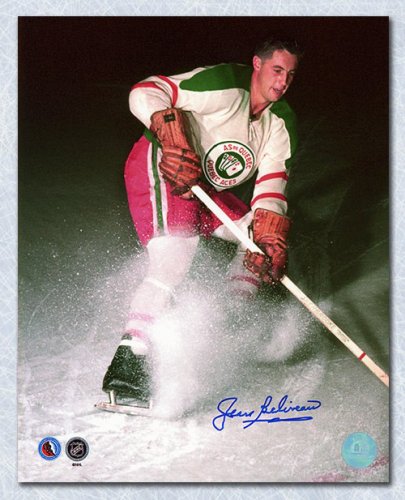 Jean Beliveau Quebec Aces Autographed Signed 8x10 Photo