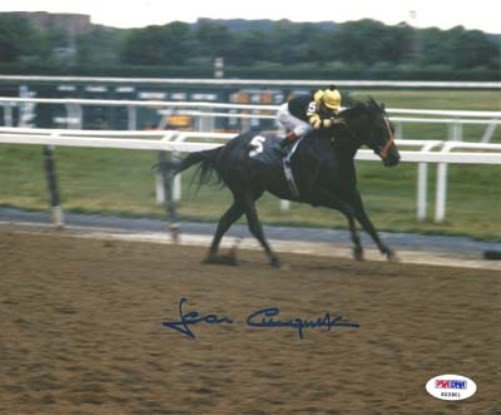 Jean Cruguet Autographed Signed 8X10 Photo Seattle Slew PSA/DNA 