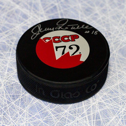 Jean Ratelle Autographed Signed 1972 Summit Series Canada CCCP Hockey Puck