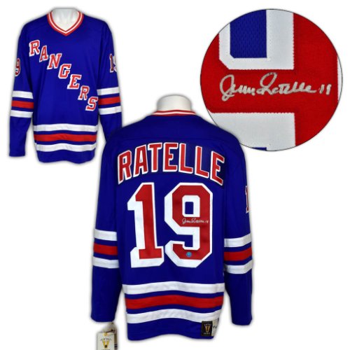 Jean Ratelle Autographed Signed New York Rangers Throwback Breakaway Jersey