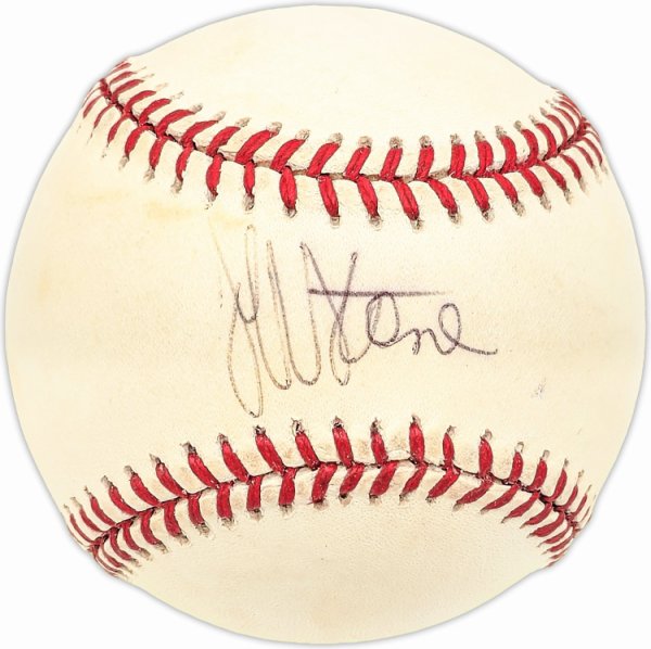 Jeff Stone Autographed Signed Official Al Baseball Philadelphia Phillies #227687 