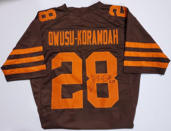 Jeremiah Owusu-Koramoah Cleveland Browns Autographed Signed Color Rush Jersey - Beckett Authentic 