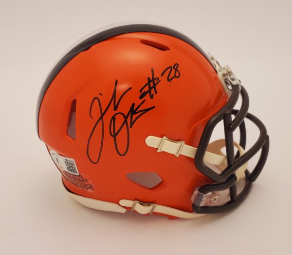 Jeremiah Owusu-Koramoah Cleveland Browns Autographed Signed Speed Mini Helmet - Beckett Authentic 