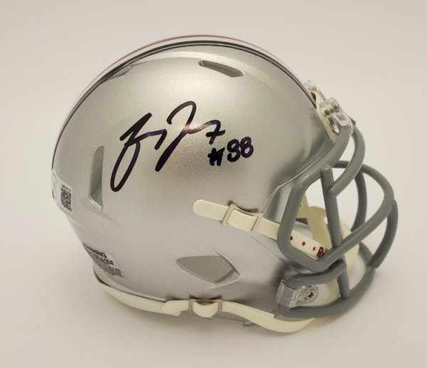 Jeremy Ruckert Ohio State Buckeyes Autographed Signed Speed Mini Helmet - Beckett Authentic 