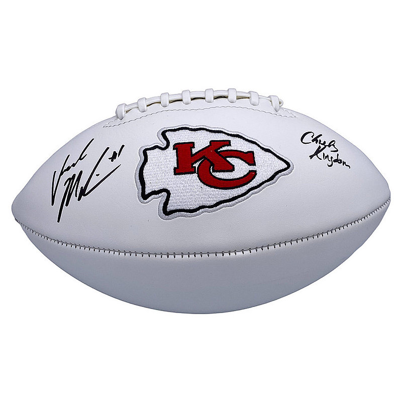 Jerick McKinnon Autographed Signed Kansas City Chiefs White Panel Football with "SB Champs" Inscription - Beckett Authentic 