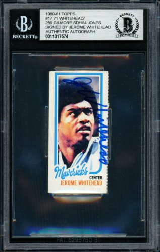 Jerome Whitehead Autographed 1980-81 Topps Card #71 Dallas Mavericks Beckett Beckett