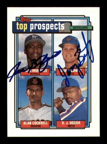 Jeromy Burnitz & Jacob Brumfield Autographed 1992 Topps Rookie Card #591 #183789