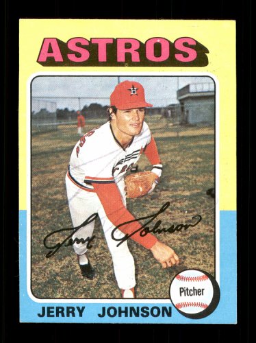 Jerry Johnson Autographed 1975 Topps Mini Card #218 Houston Astros #168611
