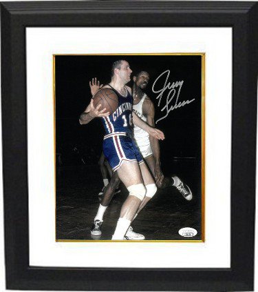 Jerry Lucas Autographed Signed Cincinnati Royals Vintage 8x10 Photo Custom Framing- JSA 