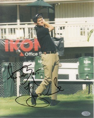 Jesper Parnevik signed 8x10 Photo "All The Best"- Mounted Hologram