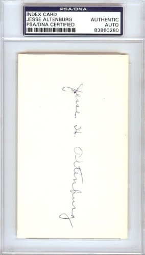 Jesse Altenburg Autographed 3X5 Index Card Pittsburgh Pirates PSA/DNA