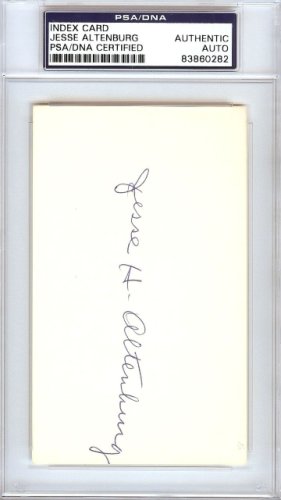 Jesse Altenburg Autographed 3X5 Index Card Pittsburgh Pirates PSA/DNA