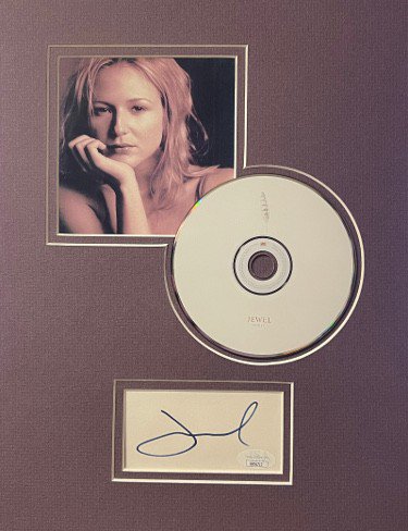 Jewel Autographed Signed 3x5 Cut w/ 1998 Spirit Cover w/ CD- JSA #RR76717 Matted 11x14 (singer/songwriter) 