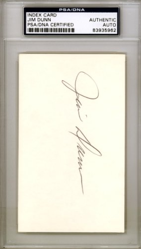 Jim Bill Dunn Autographed 3X5 Index Card Pittsburgh Pirates PSA/DNA