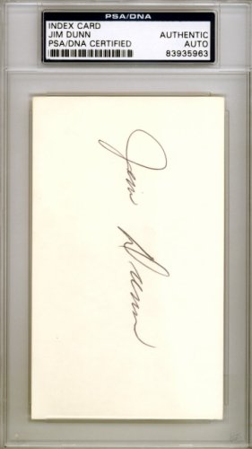 Jim Bill Dunn Autographed 3X5 Index Card Pittsburgh Pirates PSA/DNA