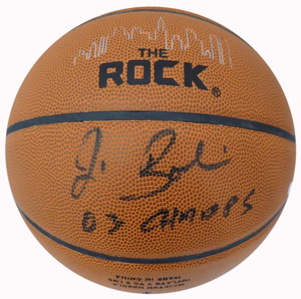 Jim Boeheim Autographed Signed The Rock Basketball Syracuse Orange "05 Champs" Steiner 