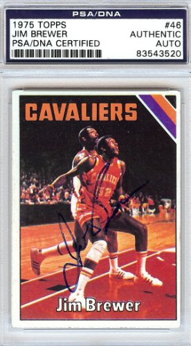Jim Brewer Autographed 1975 Topps Card #46 Cleveland Cavaliers PSA/DNA