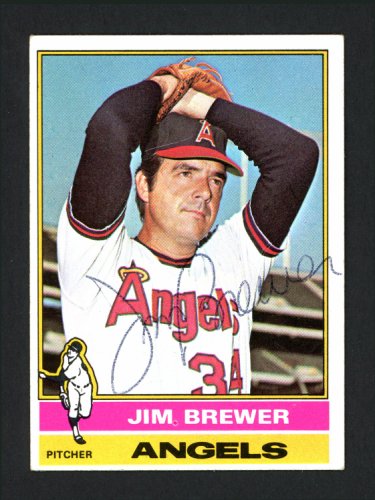 Jim Brewer Autographed 1976 Topps Card #459 California Angels #165238