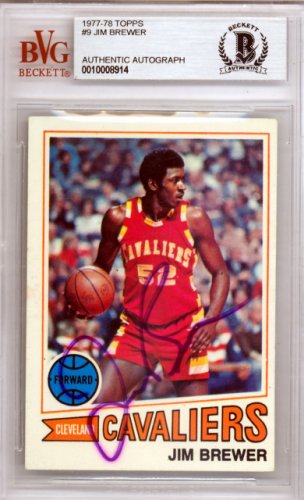 Jim Brewer Autographed 1977 Topps Card #9 Cleveland Cavaliers Beckett Beckett