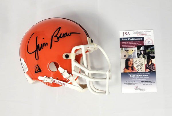 Jim Brown Autographed Cleveland Browns Mini Helmet JSA Authenticated Kk98961