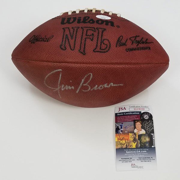 Jim Brown Autographed Cleveland Browns NFL Football JSA Authenticated Ll19259