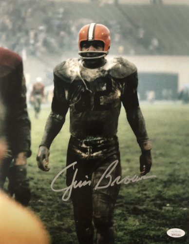 Jim Brown Cleveland Browns 11-1 11x14 Autographed Signed Photo - JSA Authentic 
