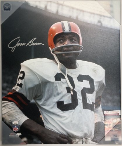 Jim Brown Cleveland Browns 20x24 Autographed Signed Canvas 2 - Certified Authentic 