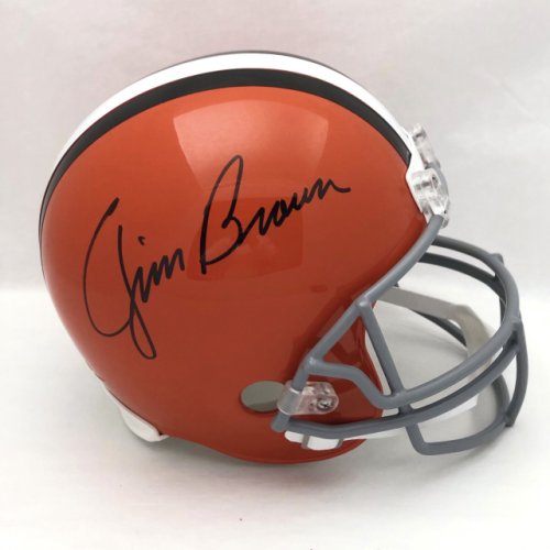 Jim Brown Cleveland Browns Autographed Signed Replica Helmet - PSA Authentic 