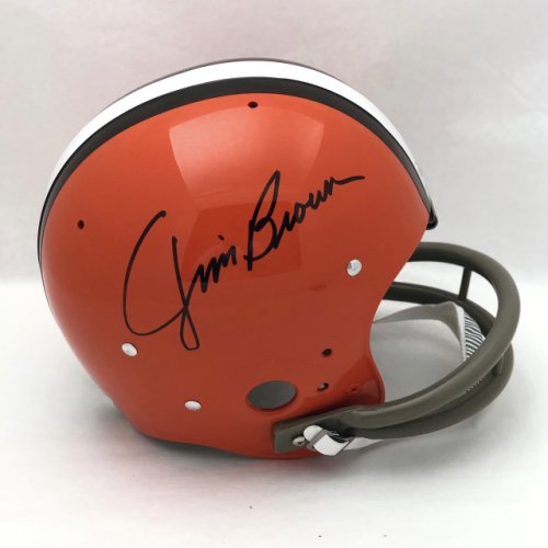 Jim Brown Cleveland Browns Autographed Signed Suspension Helmet - JSA Authentic 