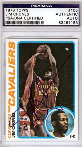 Jim Chones Autographed 1978 Topps Card #105 Cleveland Cavaliers PSA/DNA