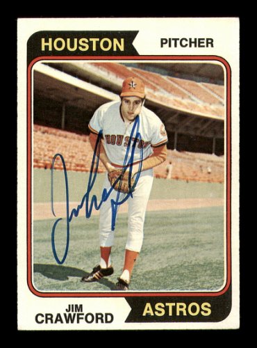 Jim Crawford Autographed 1974 Topps Card #279 Houston Astros #184682