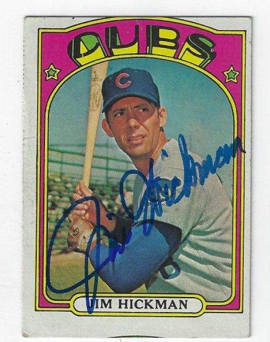 Jim Hickman Signed Louisville Slugger Mini Baseball Bat Chicago Cubs JSA