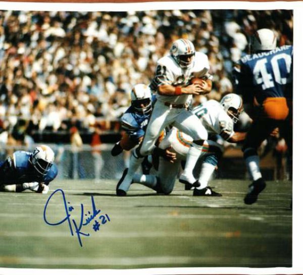 Jim Kiick Autographed Signed 8X10 Miami Dolphins Photo - Autographs