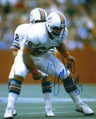 Jim Langer Autographed Signed 8X10 Miami Dolphins Photo - Autographs