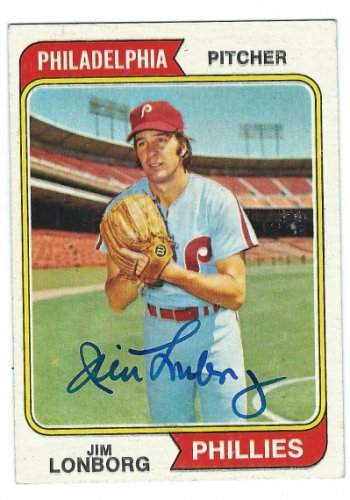Jim Lonborg Autographed Signed Philadelphia Phillies 1974 Topps Card - Autographs