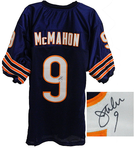 Jim McMahon Autographed Signed Navy Custom Throwback Jersey 